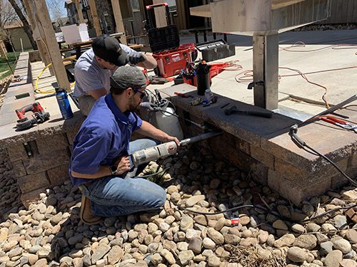 Drilling Hole for GasLine