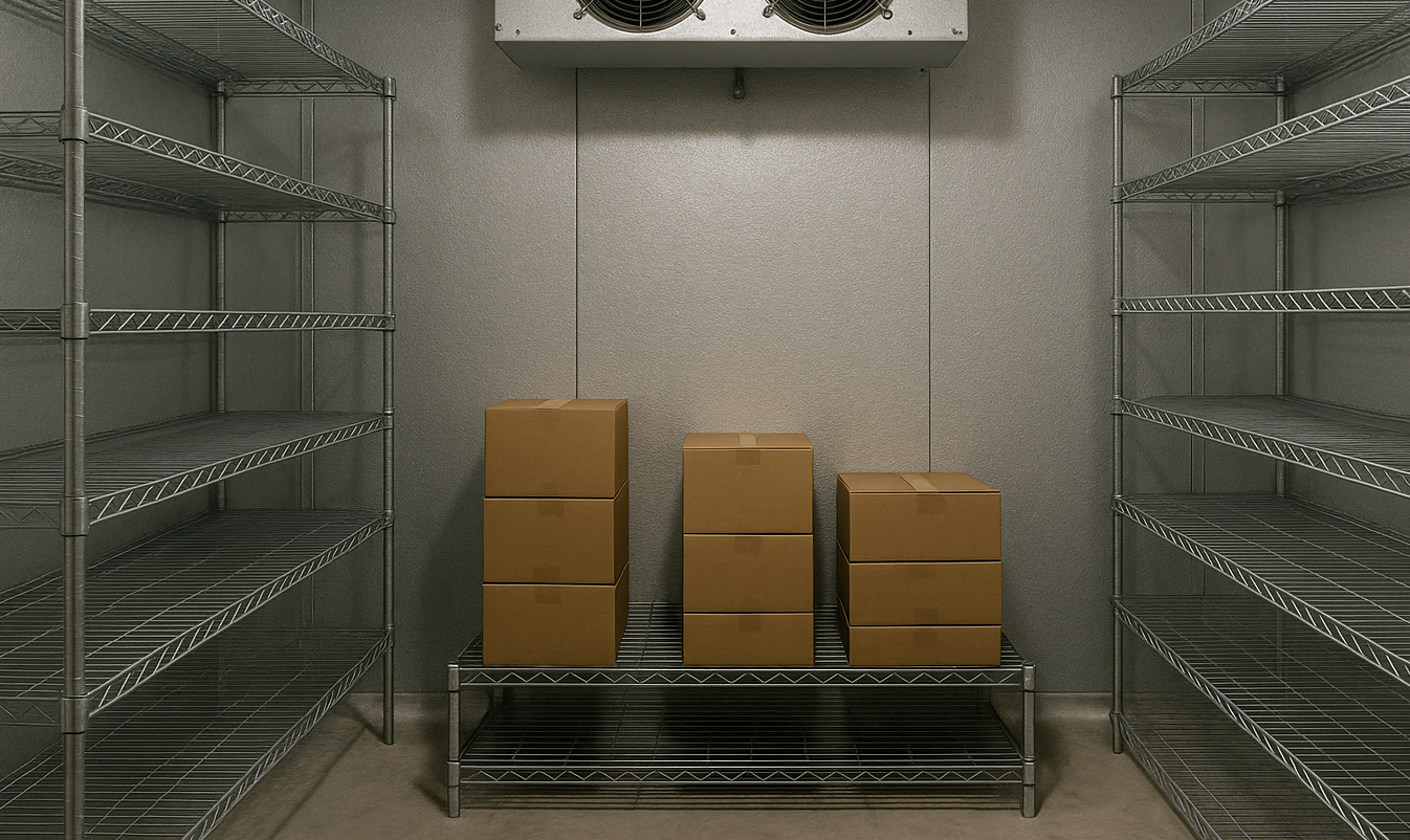 a walk in freezer